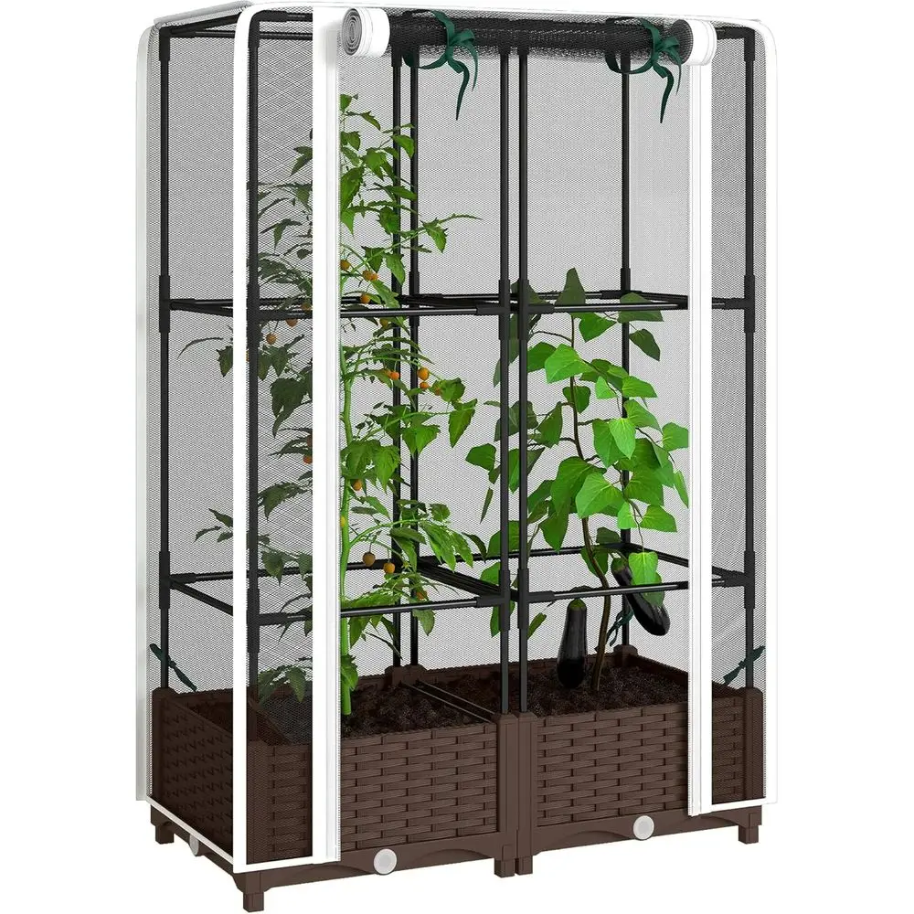 Self-Watering Planter - Wysoka grządka ogrodowa z kratką, podpórka
