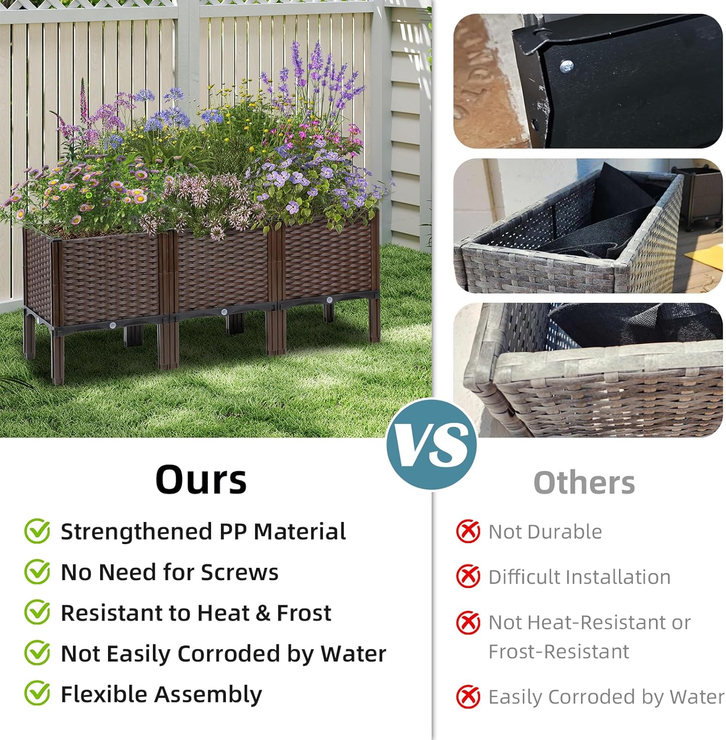Zewnętrzna doniczka rattanowa  – Self-Watering Planter recenzja i cena